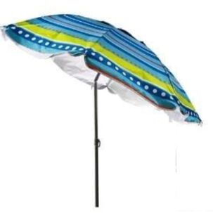 Sombrilla Reclinable 1.80 Mts Diametro Playa Camping Diseño Rayas Colores Varios
