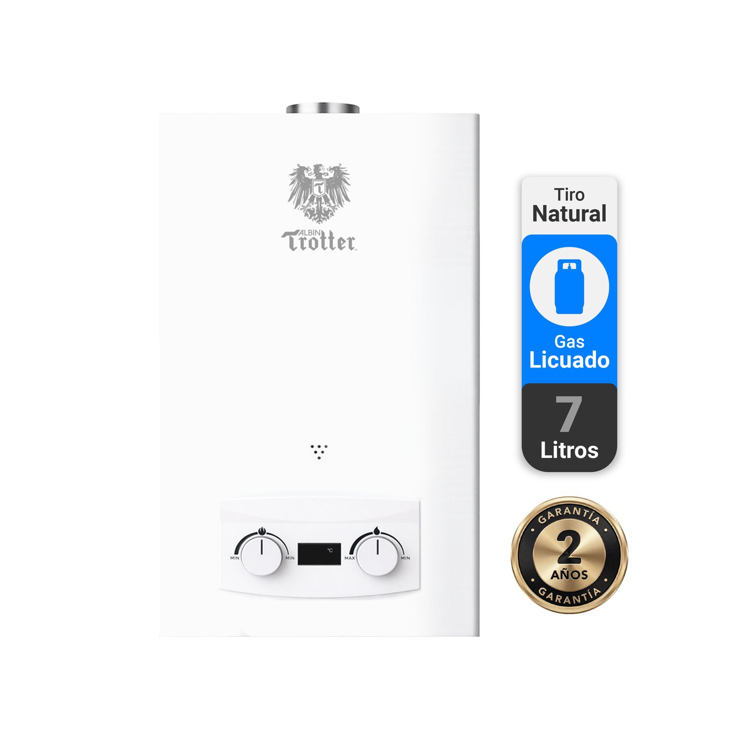 Calefont Albin Trotter 7 Litros Tiro Natural Gas Licuado