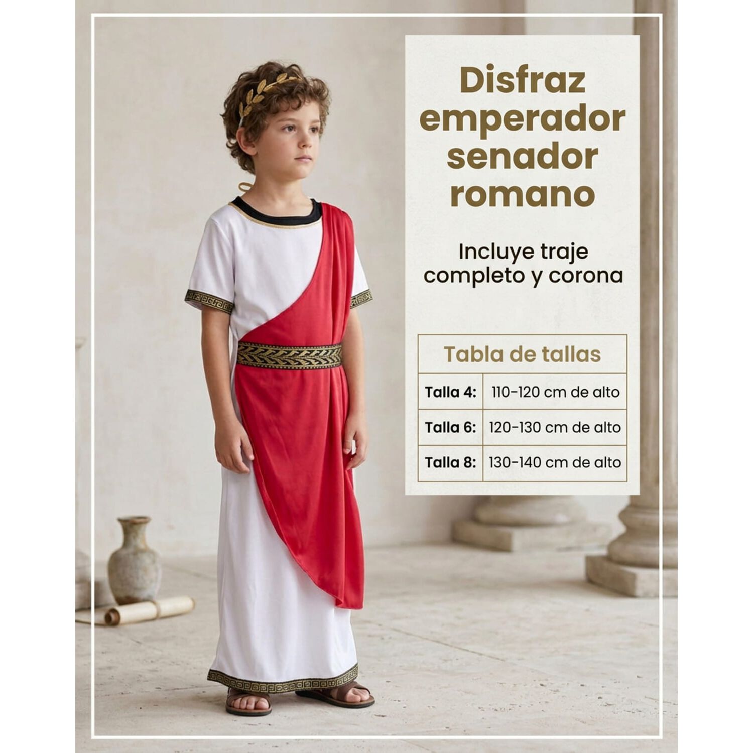 Disfraz Cosplay Gladiador Infantil Para Ni&ntilde;os image number 28.0