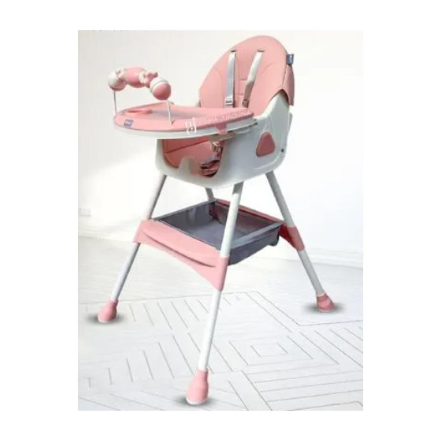 Silla De Comer Para Bebes Ajustable Rosado Infantil image number 2.0