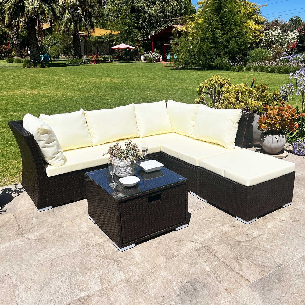 Juego Living Terraza Fresno Chocolate 5 Personas image number 3.0