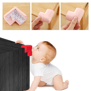 Pack 4 Esquineros Proteccion Bebe Antigolpes Goma Borde Mesa