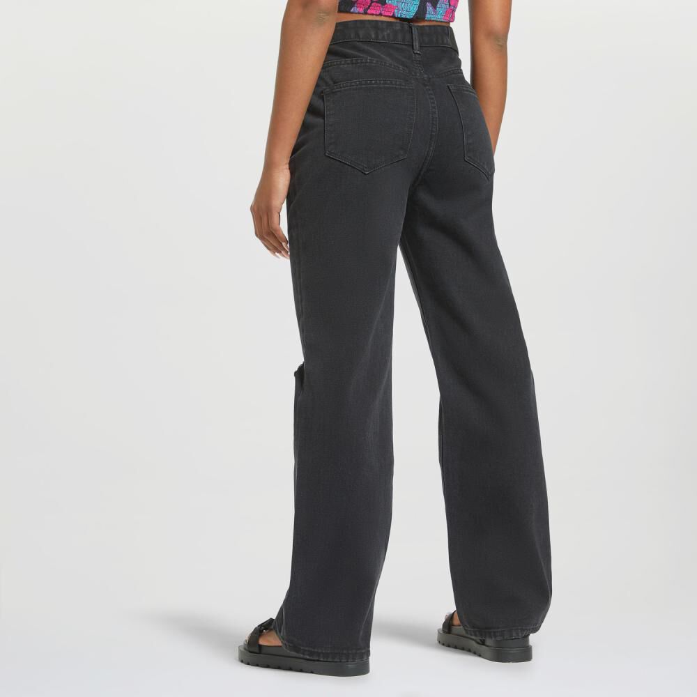 Jeans Roturas Regular Wide Leg Mujer Rolly Go image number 3.0