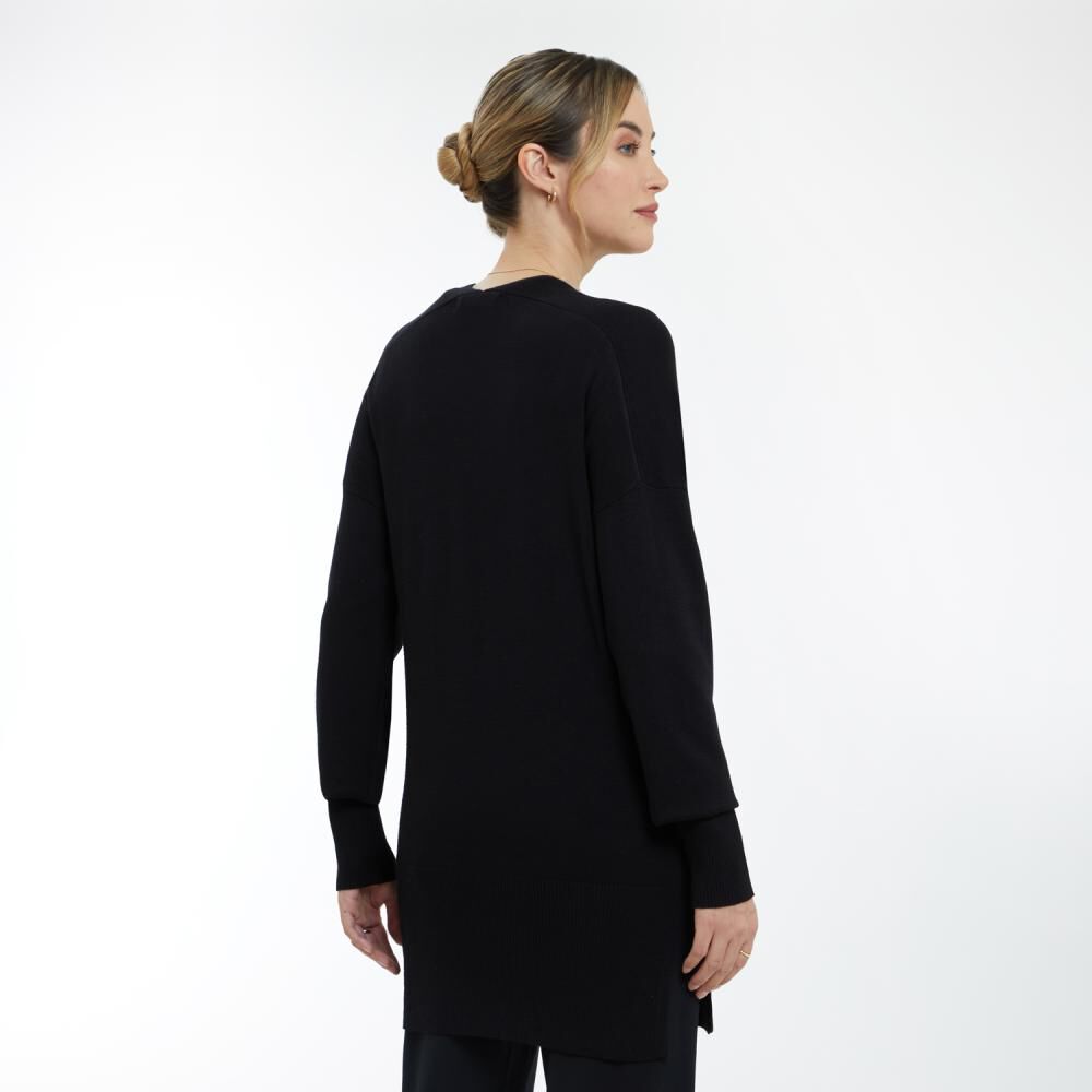 Tapado Liso Con Bolsillos Cuello Solapa Mujer Lesage image number 3.0