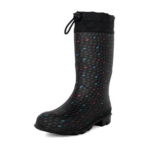 Bota De Agua Con Polar Biela Gotas Negro Alquimia