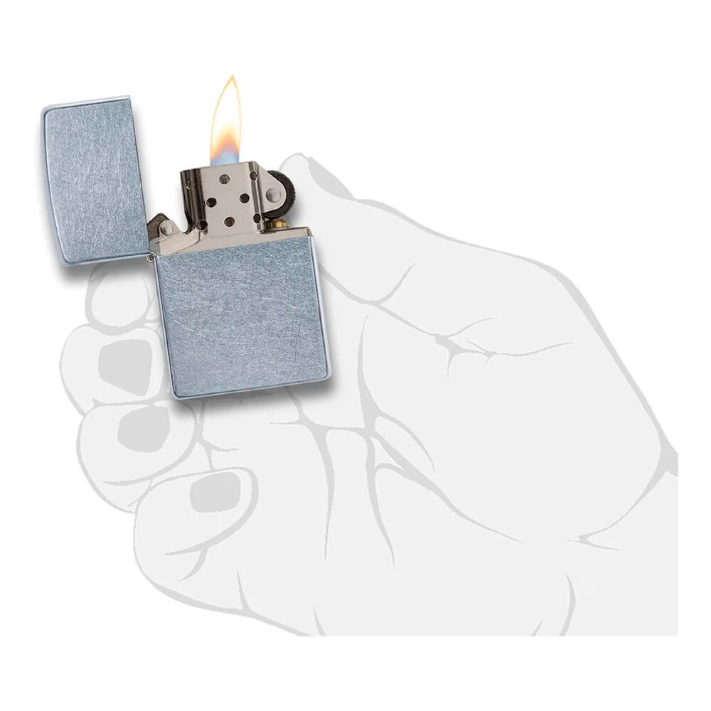 Encendedor Zippo Lighter Street Chrome Plateado Zp207 image number 3.0