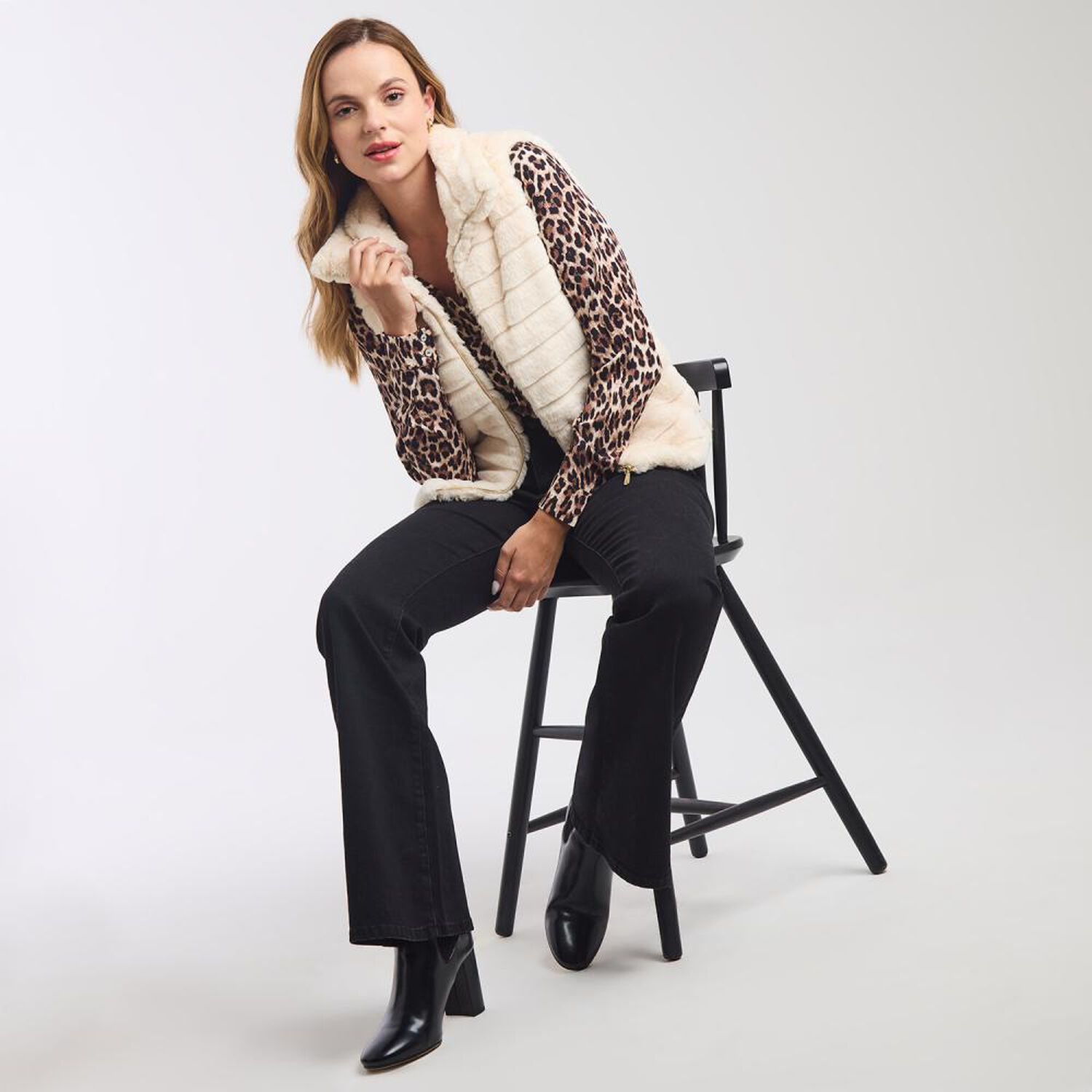 Chaqueta Fashion Regular Sin Mangas Cuello Alto Mujer Kimera image number 1.0