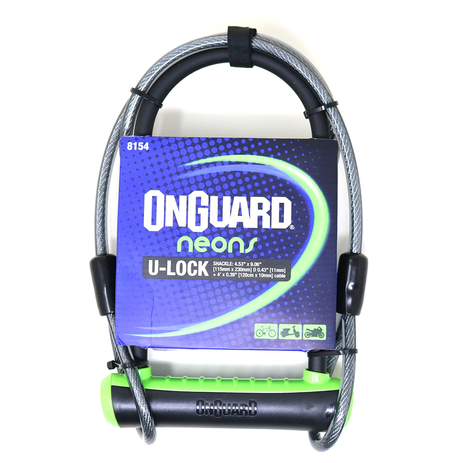 Candado Bicicleta Onguard U-lock Neon Con Cable image number 1.0