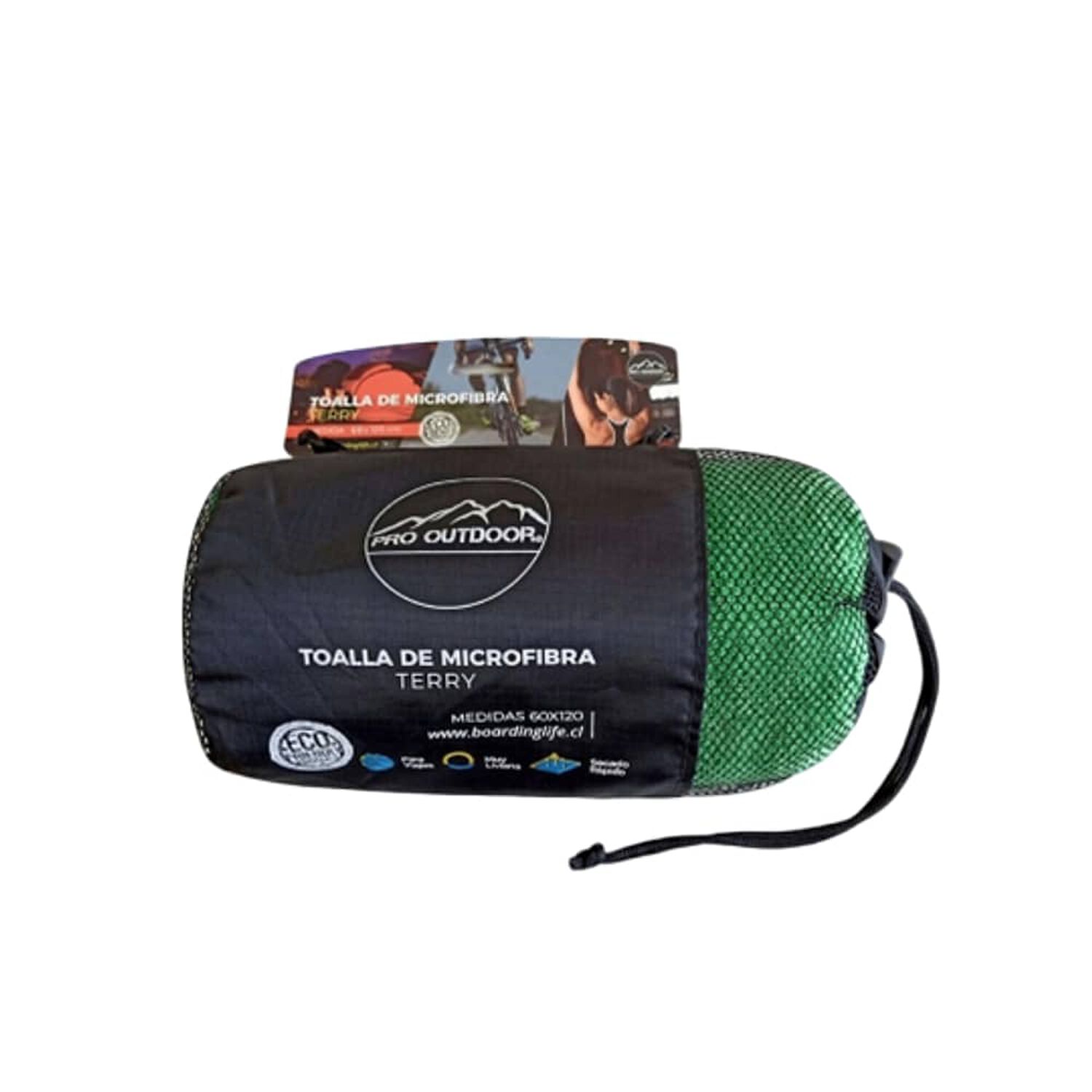Toalla Microfibra Terry Verde Pro Outdoor image number 1.0