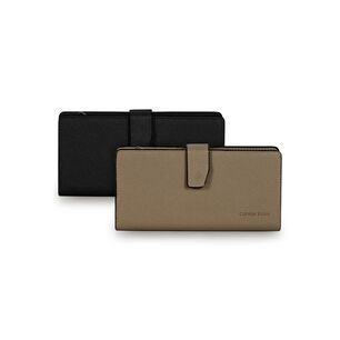 2 Billeteras De Mujer Vesta Negra Y Taupe Carven