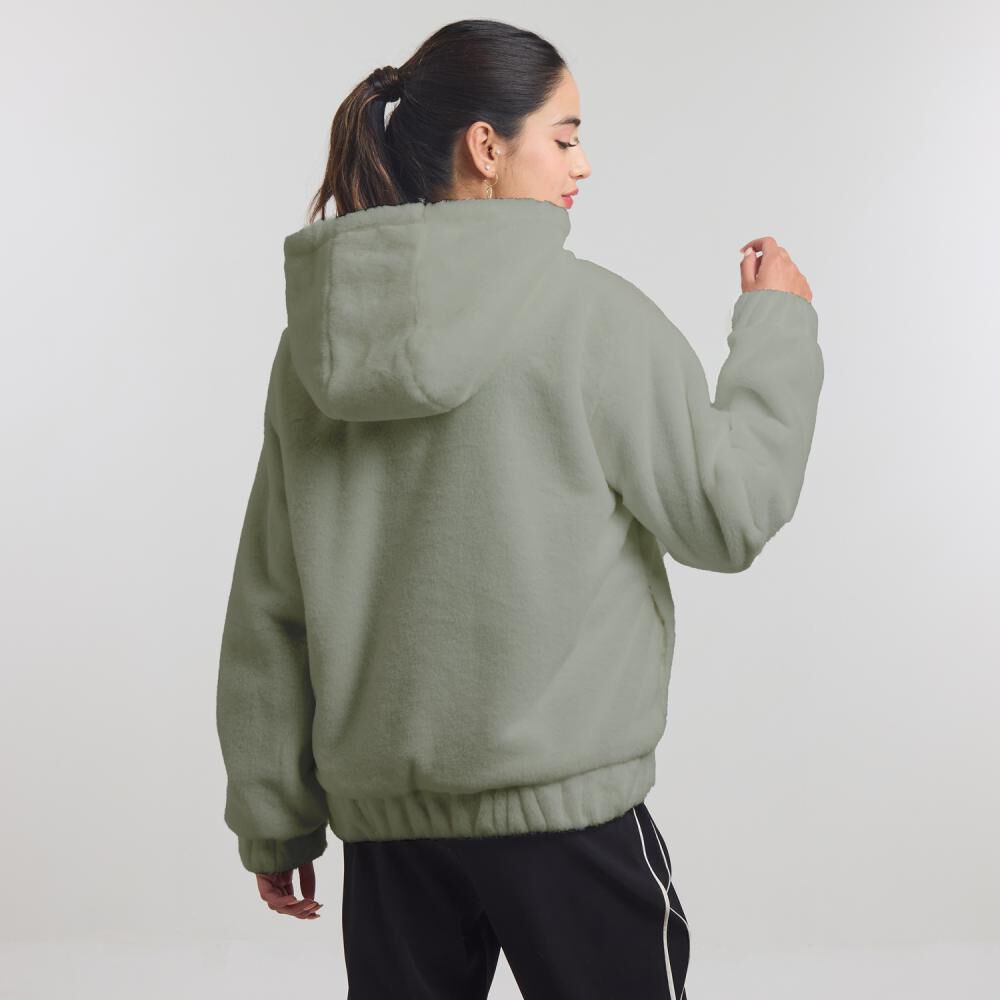 Chaqueta Regular Sherpa Cuello Redondo Con Capucha Mujer Freedom image number 1.0