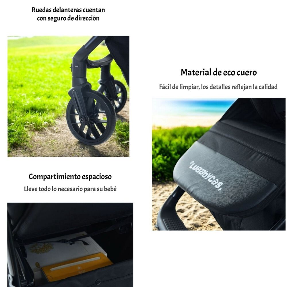 Coche De Paseo Con Posa Vaso 4 A&ntilde;os Iron Gris Lubabycas image number 2.0