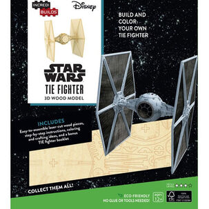 Star Wars: Tie Fighter - Libro Y Modelo Para Armar 3d-madera