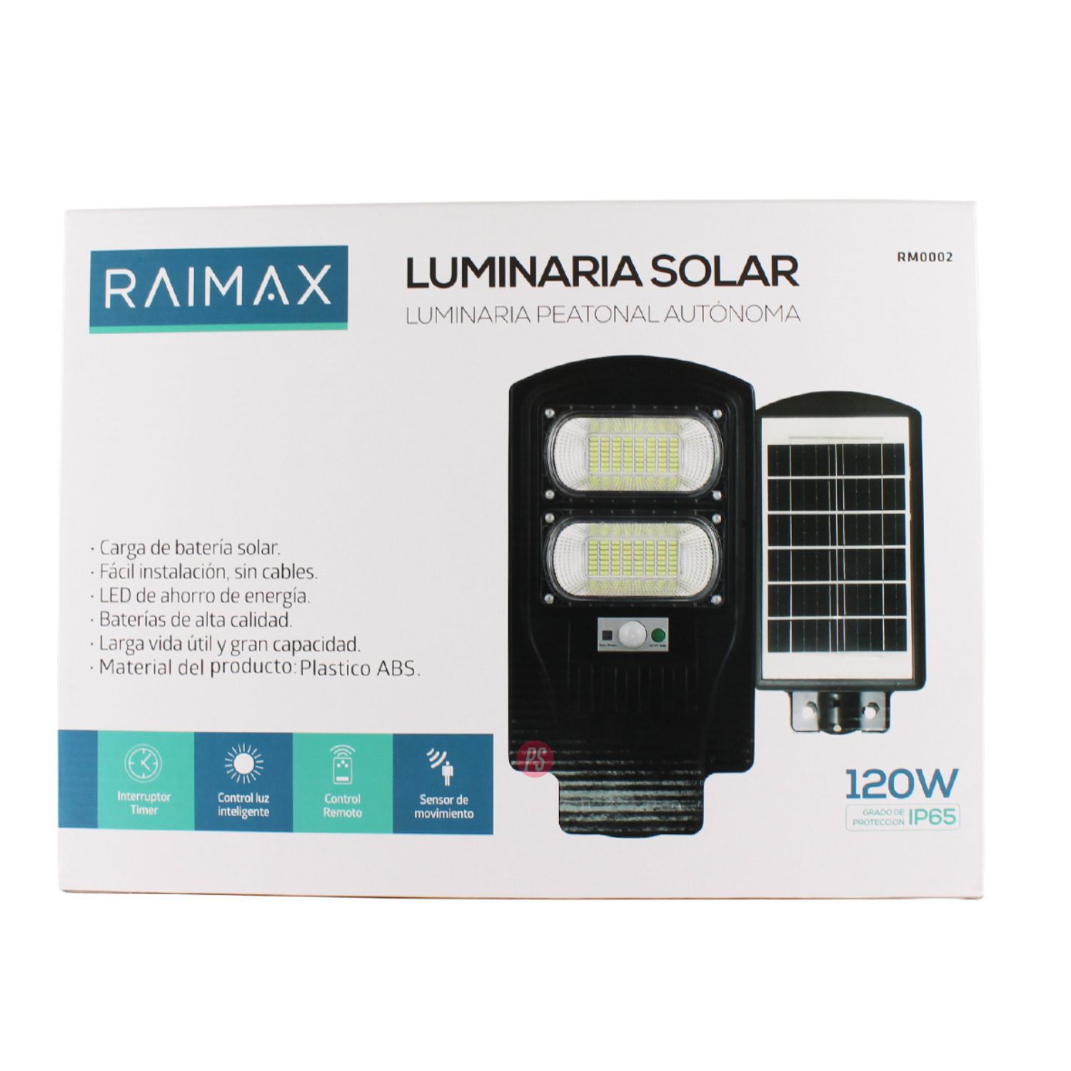Foco Solar 120w Led 5730 Ip65 Con Control Remoto Raimax - Ps image number 3.0