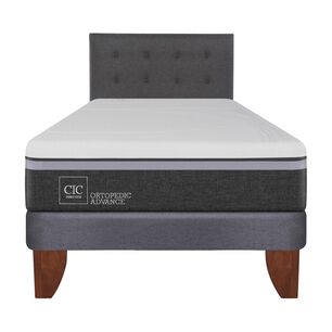 Cama Europea Cic Ortopedic Advance / 1.5 Plazas / Base Normal + Respaldo