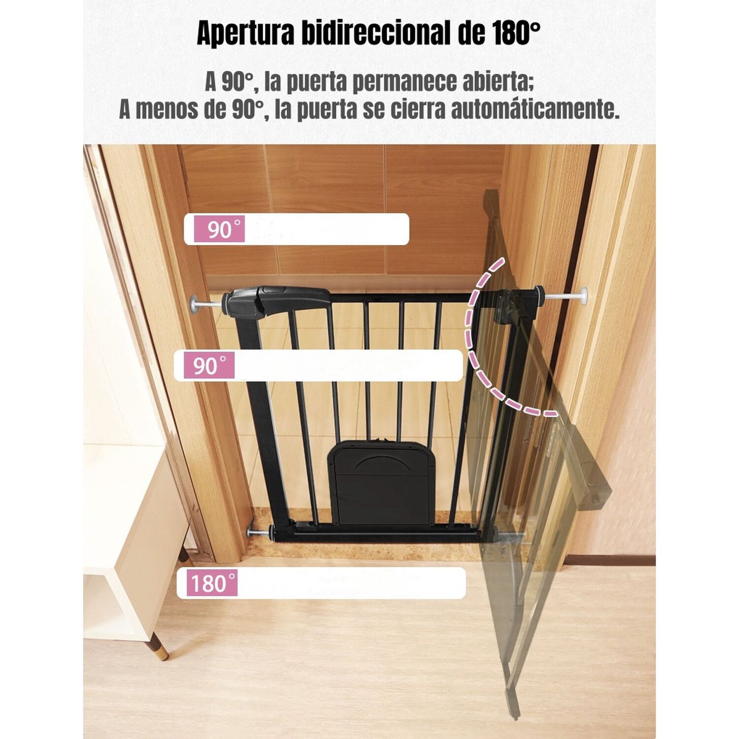 Puerta Seguridad Beb&eacute; Puertita Mascota 77-92cm Lubabycas image number 13.0
