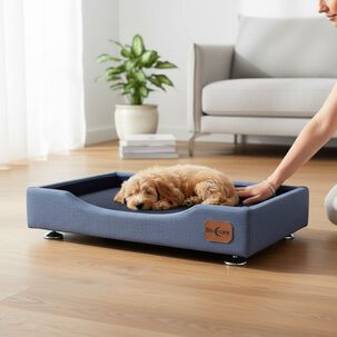 Cama De Mascotas - Talla M Extra (50x75 Cm) / Pata Montessori 3 Cm (gris)