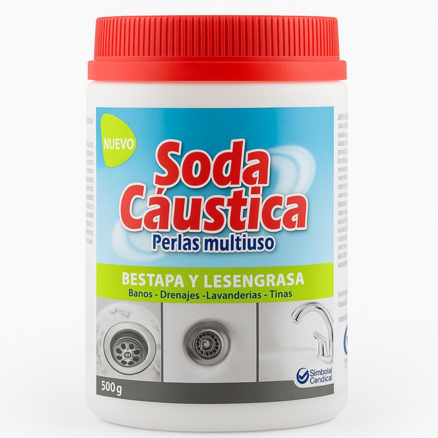 Soda C&aacute;ustica En Perlas Pote 1/2kg Passol Original image number 0.0