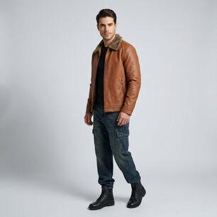 Chaqueta Ecocuero Soft Estonia Hombre