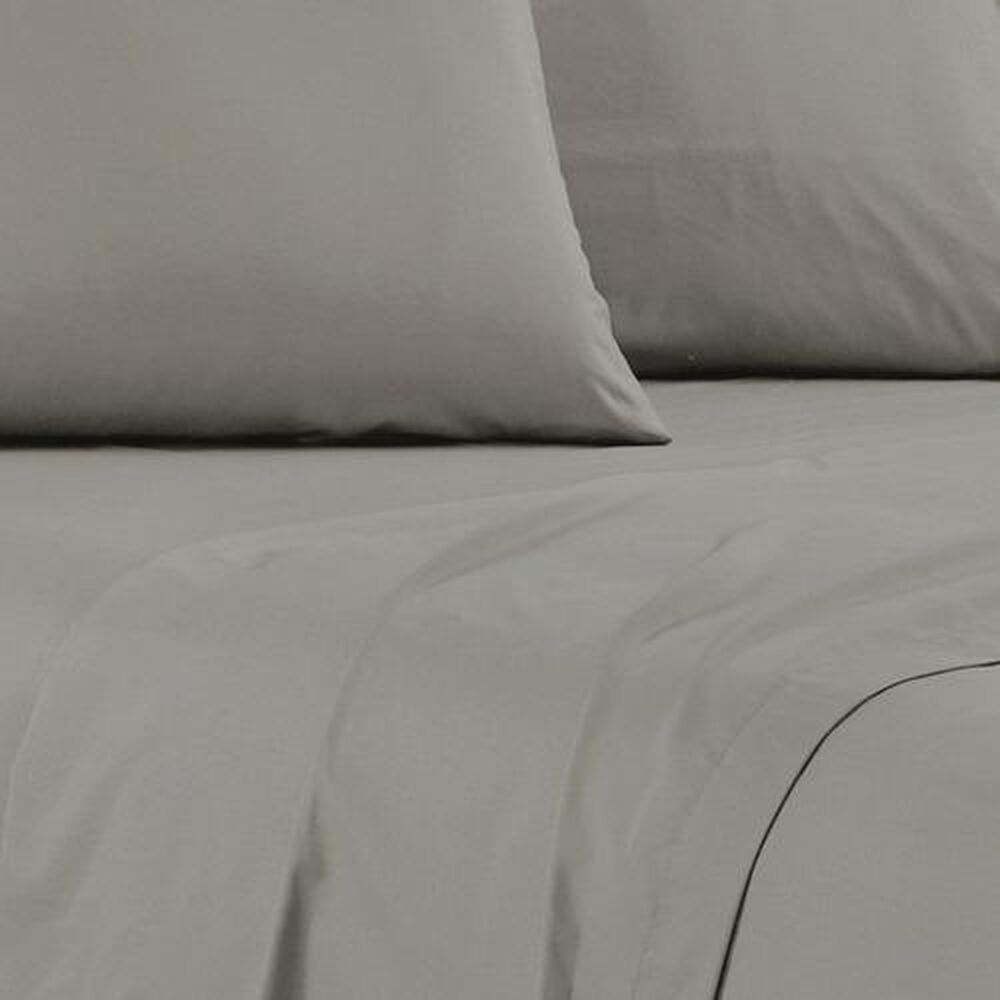 Sabana Andes Microfibra Lisa Gris 2 Plaza image number 0.0