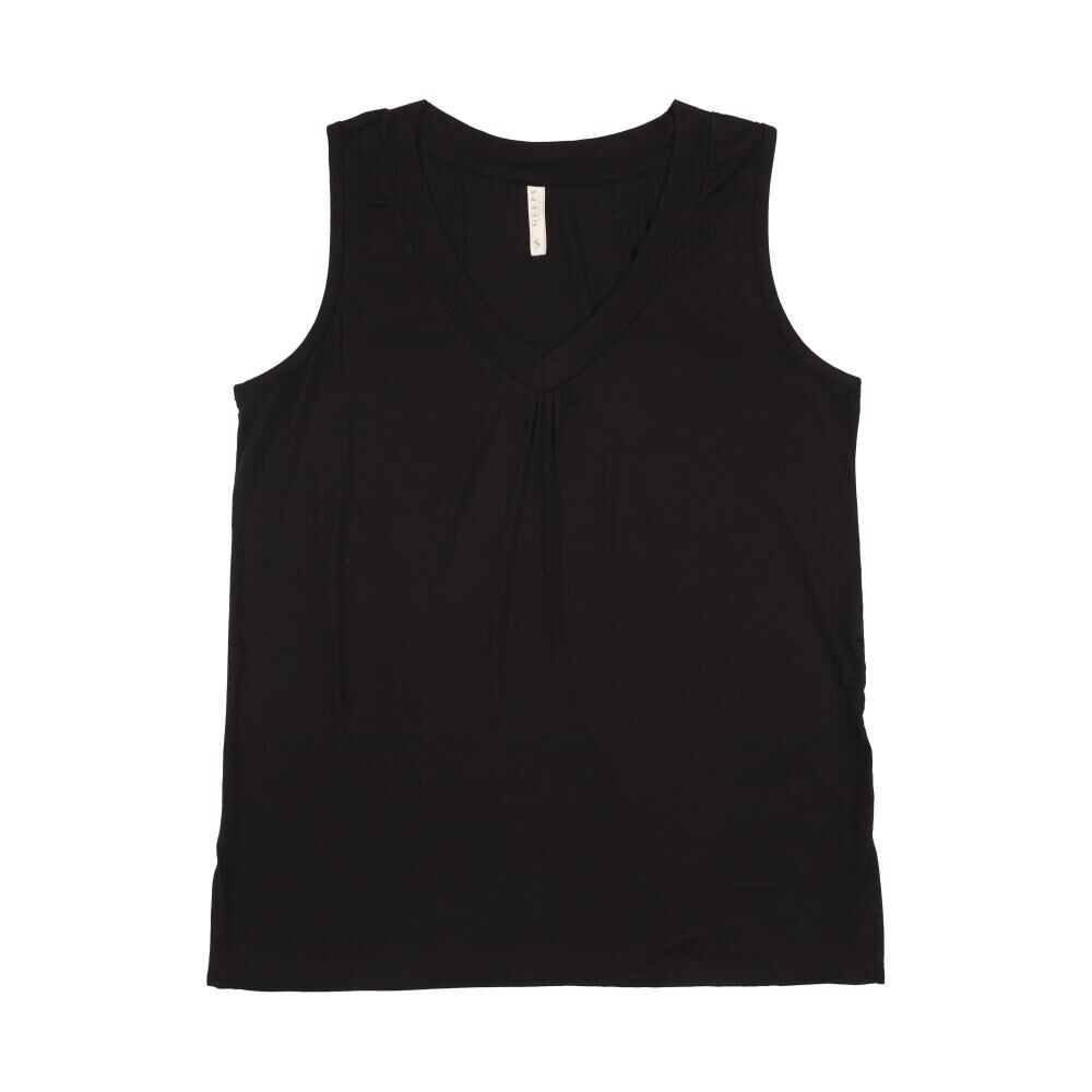 Polera Lisa Con Tajali Al Costado Sin Mangas Cuello V Mujer Geeps image number 0.0