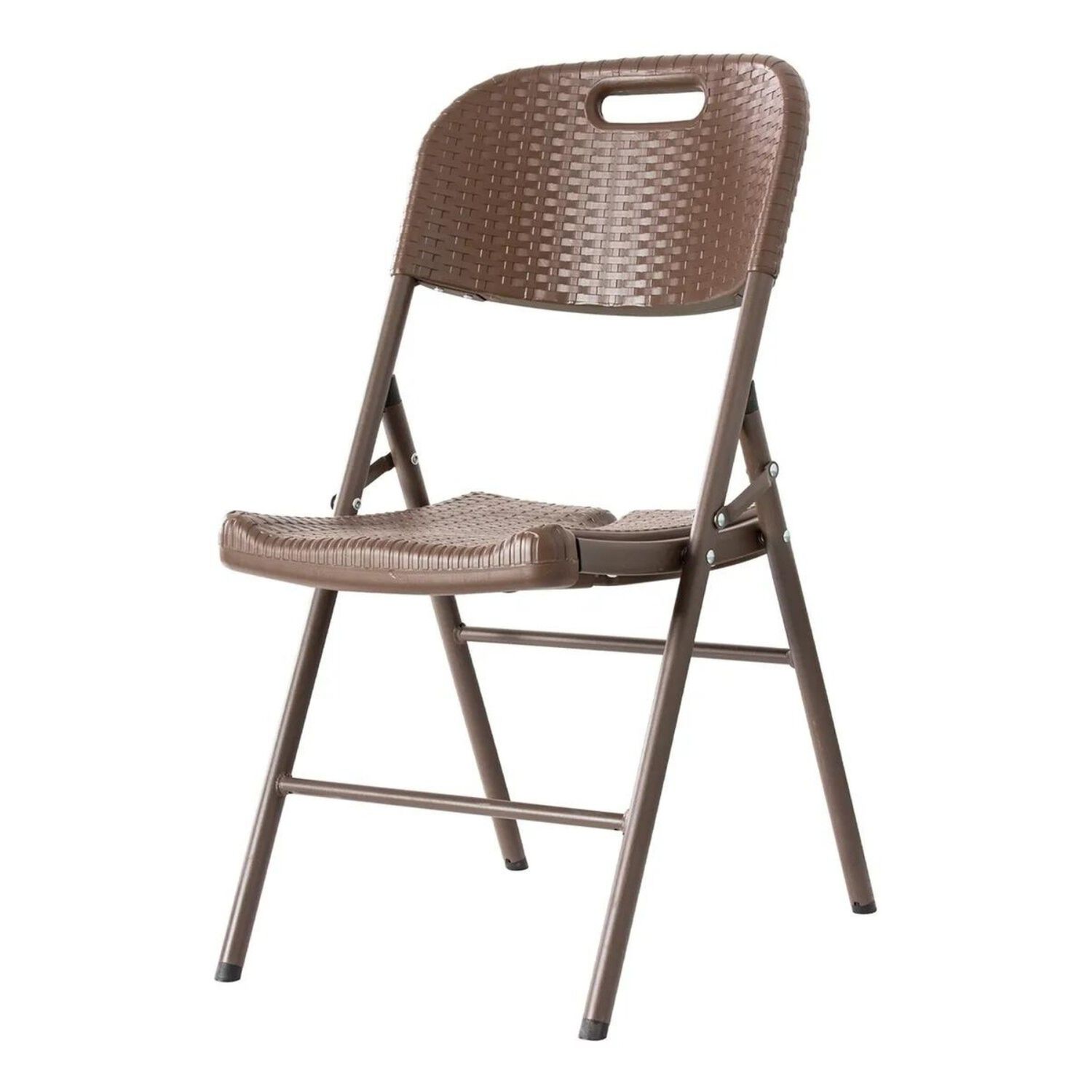 Silla Plegable Con Asa Color Caf&eacute; image number 0.0