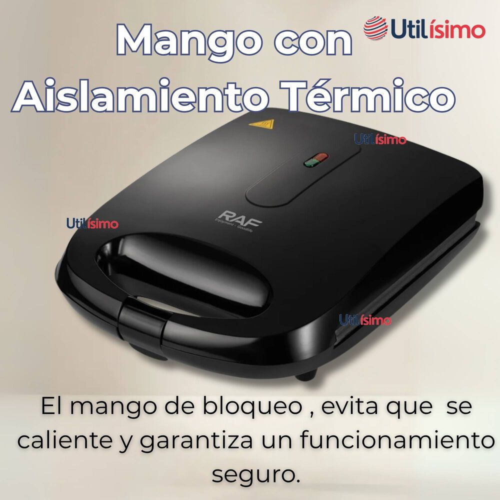 Sandwichera Eléctrica Antiadherente Tostadora 4 Sandwich 1000w De Potencia image number 7.0