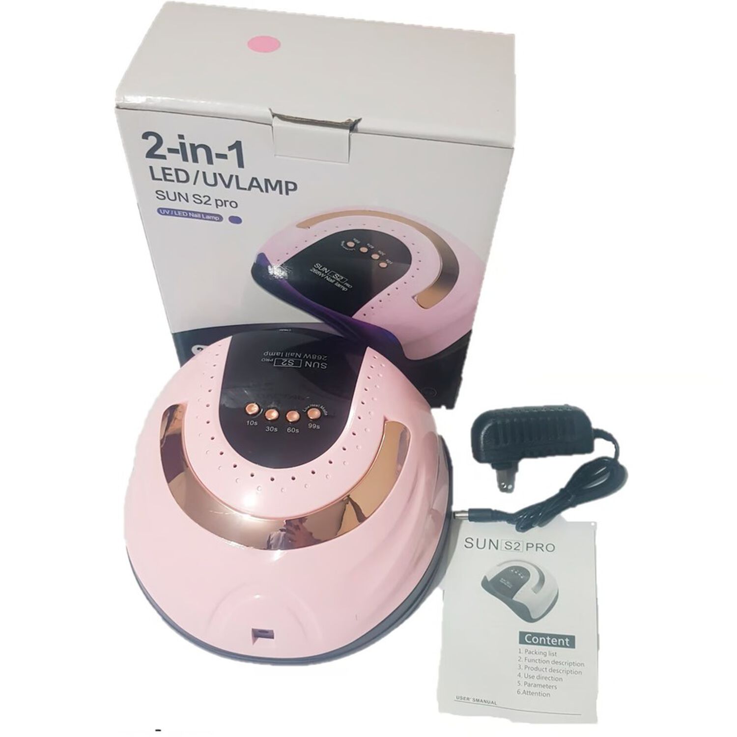 L&aacute;mpara De U&ntilde;as Uv Led Lke 268w Con Sensor Y Temporizador Color Rosa image number 0.0