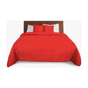 Cubrecama Quilt Rojo De Verano 2 Plazas