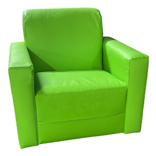 Sillon Mini Infantil Tomas Verde Manzana Cuero