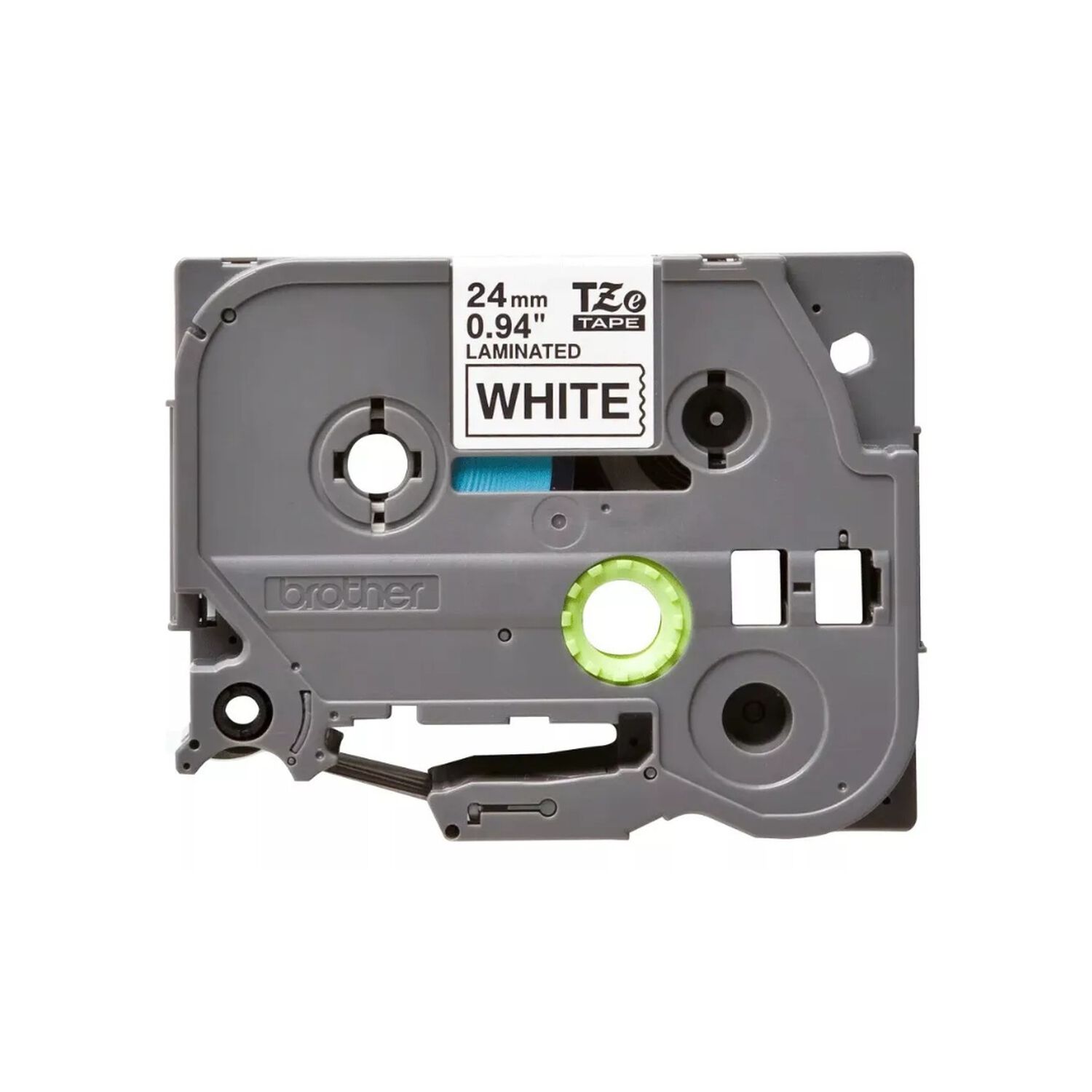 Cinta Brother Tze-251 24mm X 8 Mts Adhesivo Negro Sobre Blanco image number 1.0