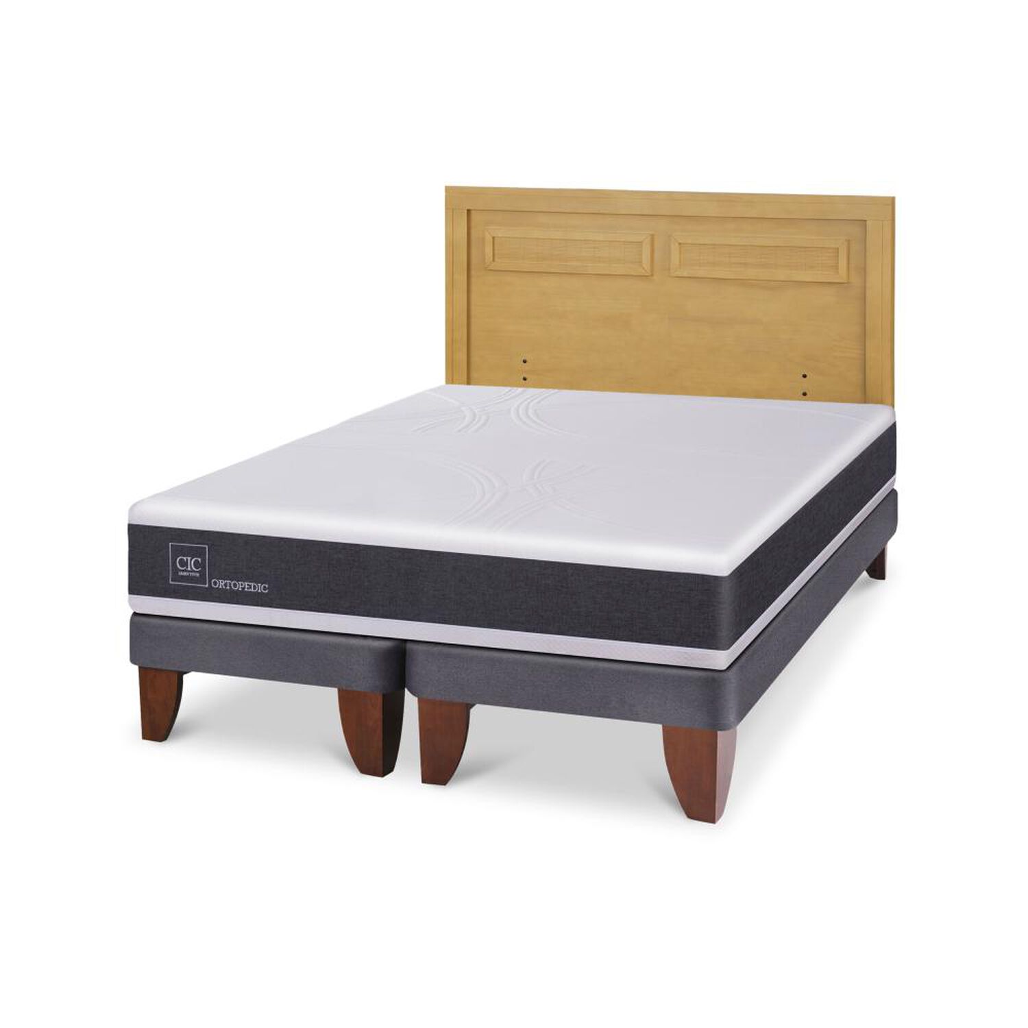 Cama Europea Cic Ortopedic / King / Base Dividida + Respaldo image number 2.0
