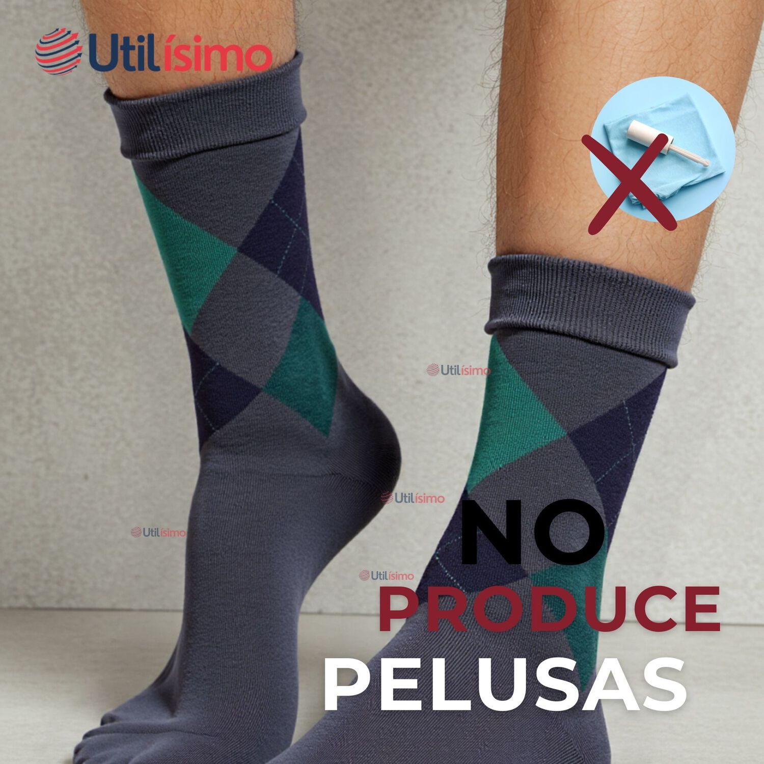 Pack 3 Pares Calcetines De Vestir Hombre Rombos Surtidos image number 6.0