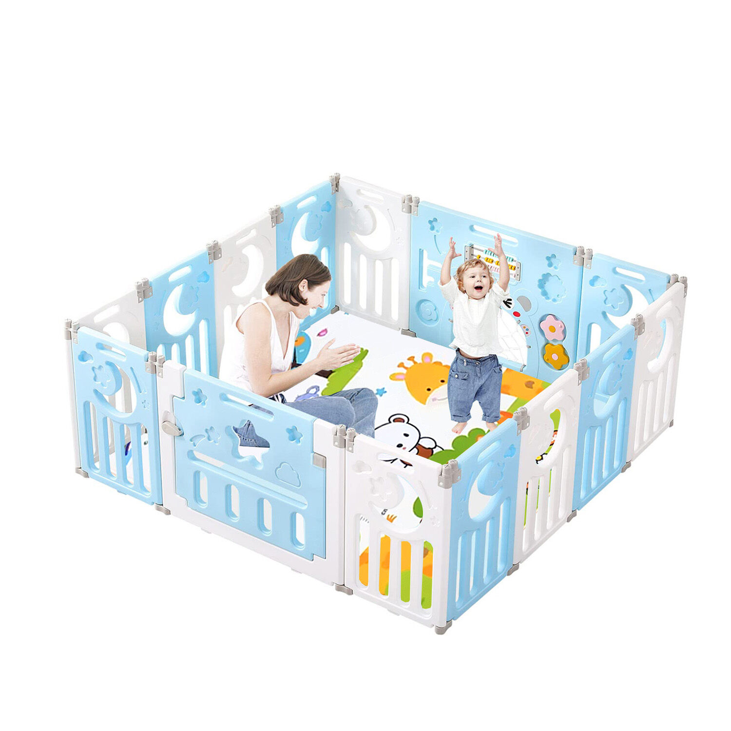 Corral De Seguridad Bebe Multiformas 12+2 Plegable Alfombra image number 0.0