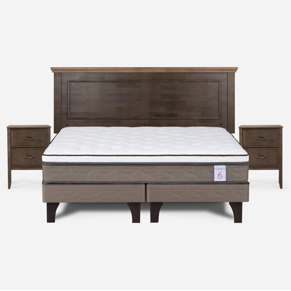 Cama Europea Rosen New Style 6 / King / Base Dividida + Set De Maderas Anna image number 0.0
