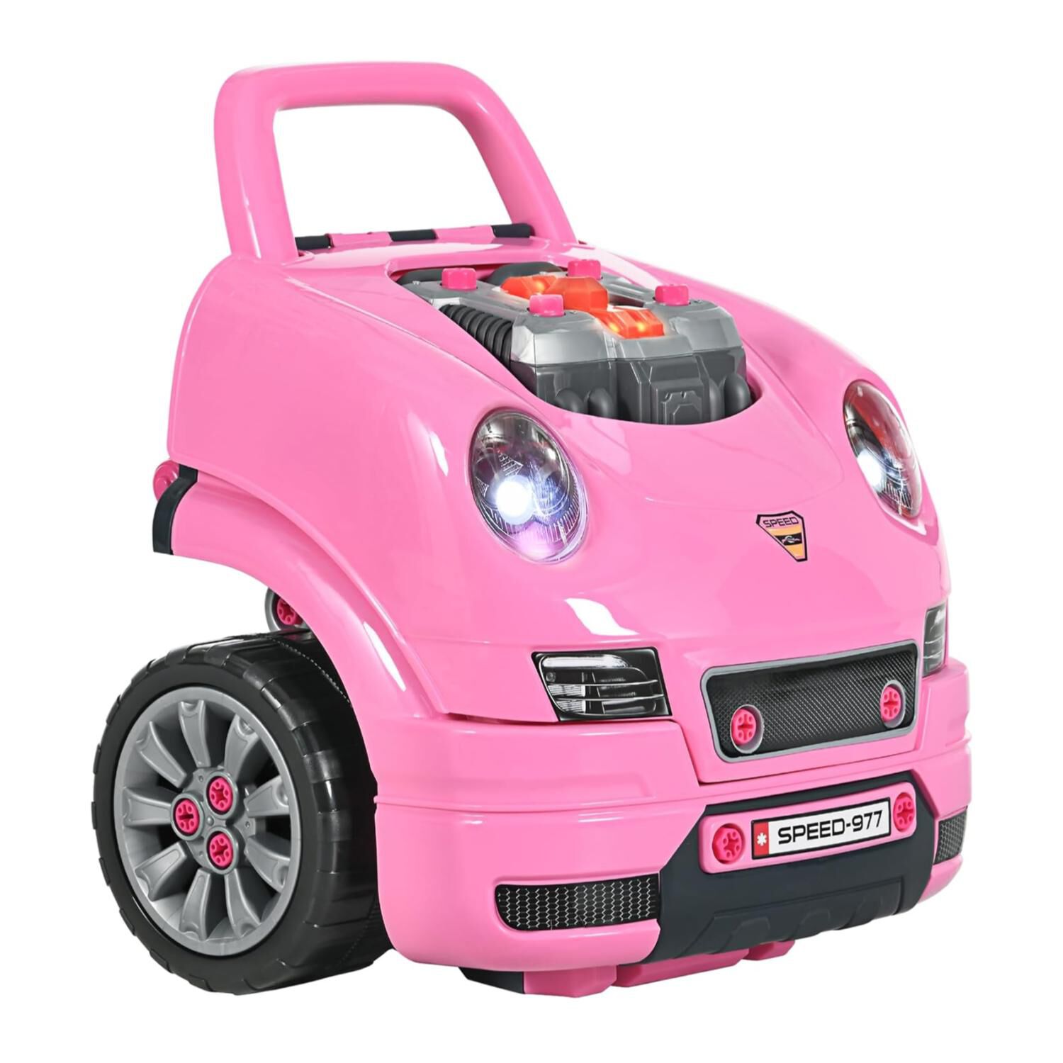Juguete Auto Para Reparar Con Luces Sonidos Y Accesorios Rosa image number 0.0