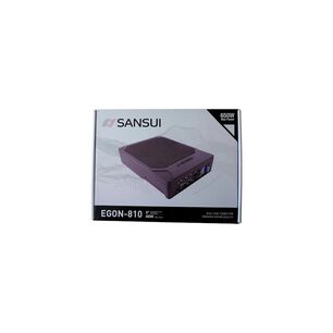 Subwoofer Amplificado Sansui 100rms Ultraplano Controlador Color Negro