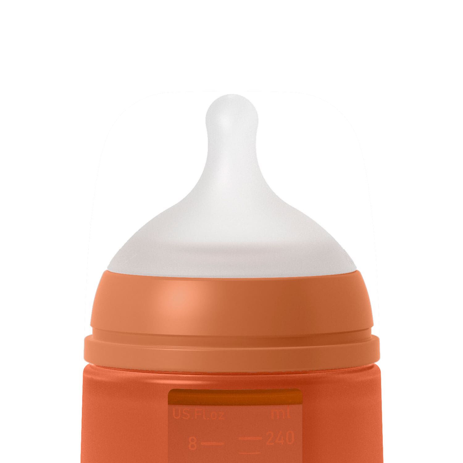 Mamadera De Silicona Flujo Medio 240ml Fisiol&oacute;gica Sx Pro Colour Teja image number 1.0
