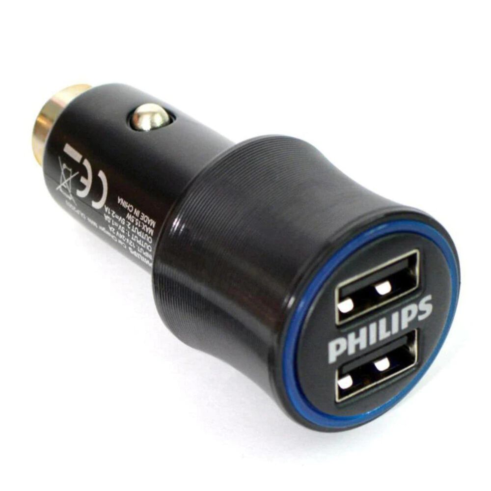 Cargador Para Automovil 2 Usb Carga Ultra Rapida 3.1a Negro Dlp2553v image number 1.0