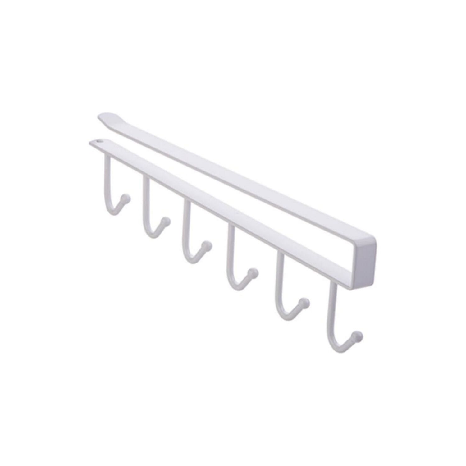 Colgador Organizador Soporte Tazas Utensilios Cocina Metal Blanco image number 1.0