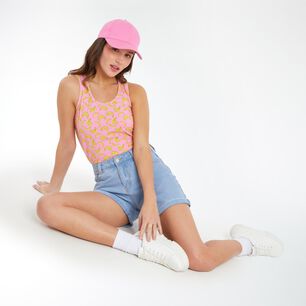 Polera Microprint Sin Mangas Cuello Redondo Mujer Freedom