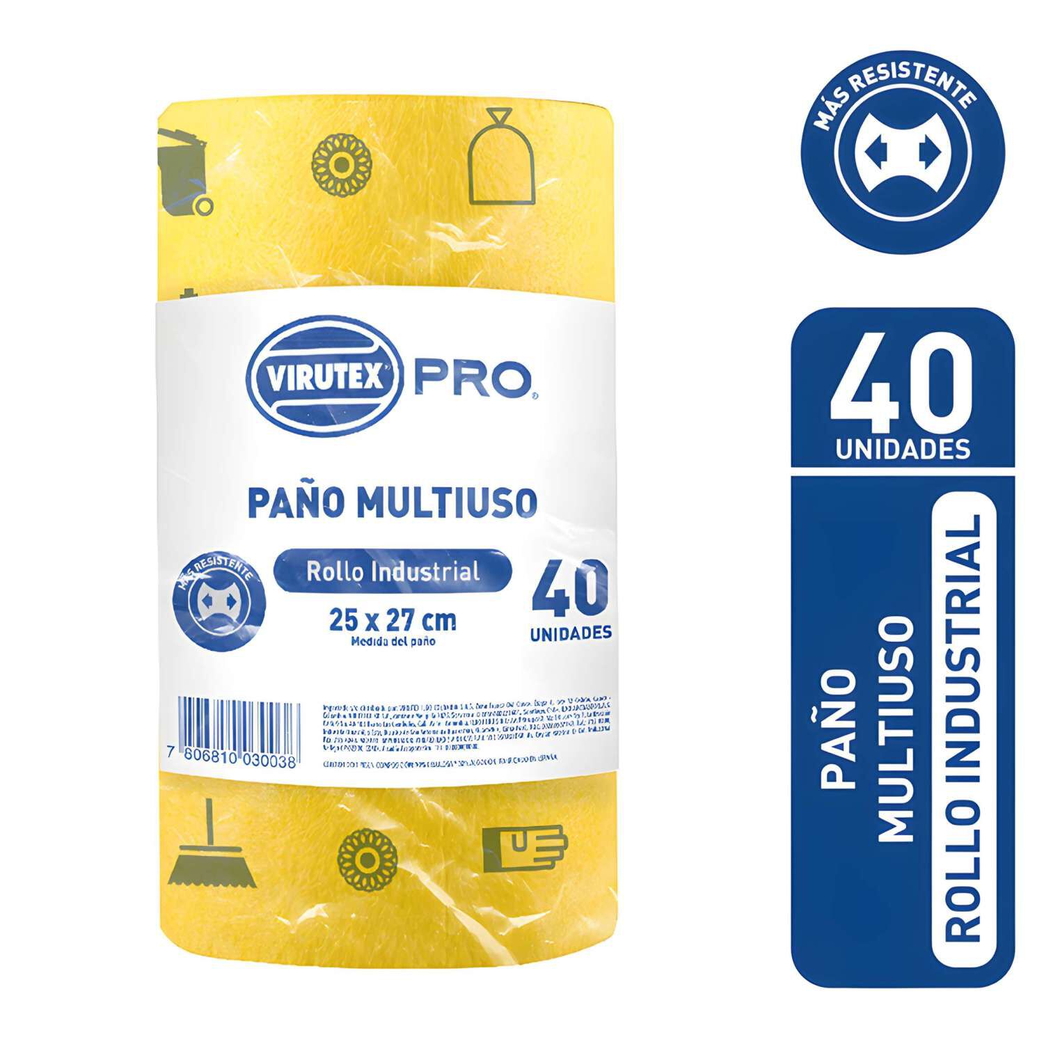 Pa&ntilde;o Multiuso Reutilizable 25x27cms 40 Pa&ntilde;os - Virutex Pro image number 0.0