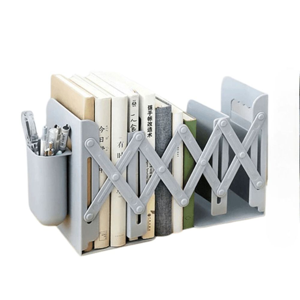 Estante Organizador Soporte Libros Ajustable Con Portalápice image number 0.0