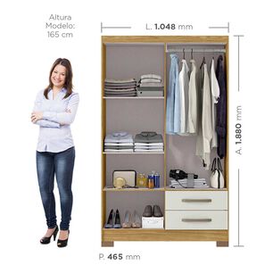 Closet 4 Puertas Classic Marrocos / Off White