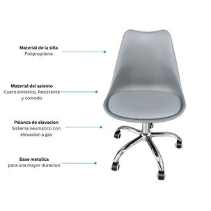 Silla De Oficina Ergon&oacute;mica Shanghai Altura Ajustable