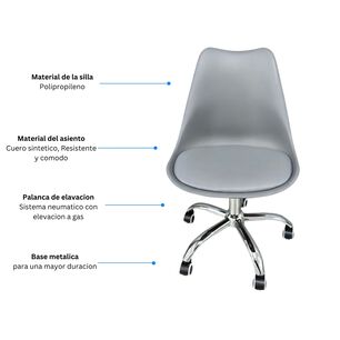 Silla De Oficina Ergon&oacute;mica Shanghai Altura Ajustable