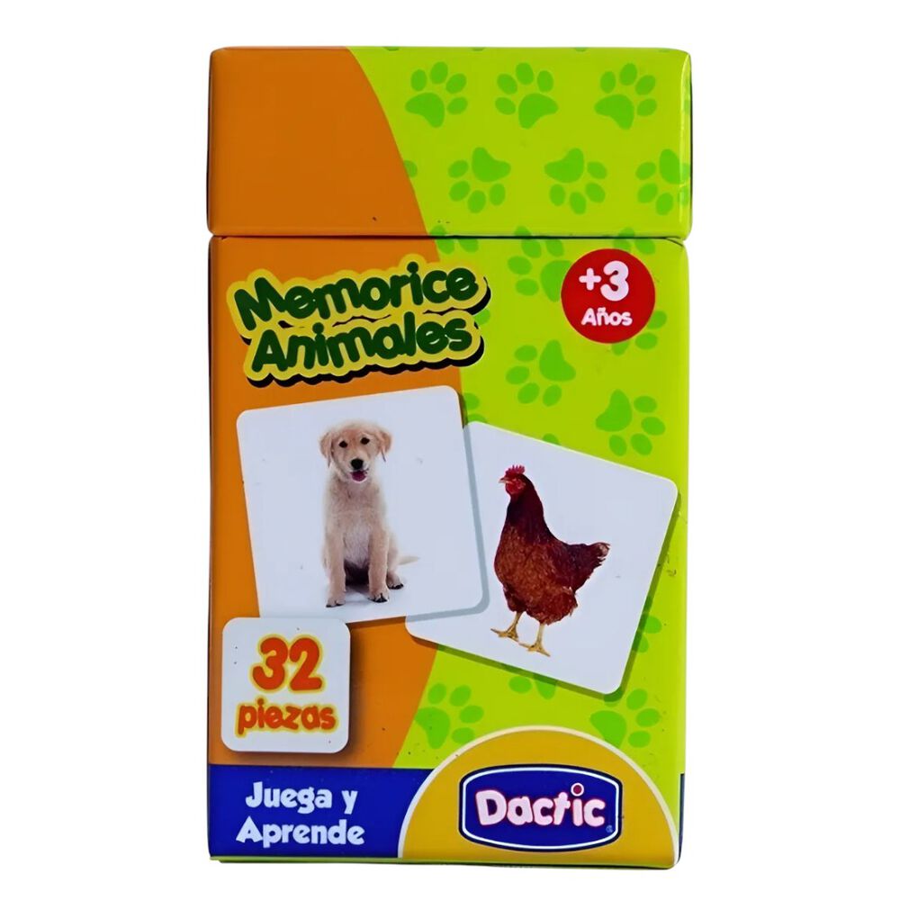 Juego De Mesa Memorice Animales Carton Dactic image number 5.0
