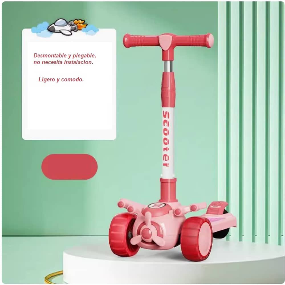 Monopat&iacute;n Ni&ntilde;os Avi&oacute;n Rosado image number 1.0