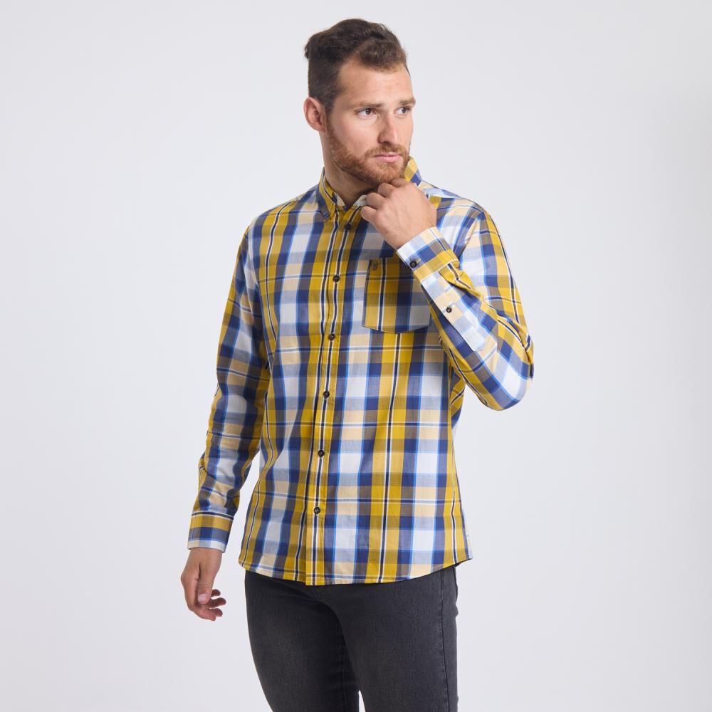 Camisa Estampada Regular Manga Larga Hombre Peroe image number 2.0