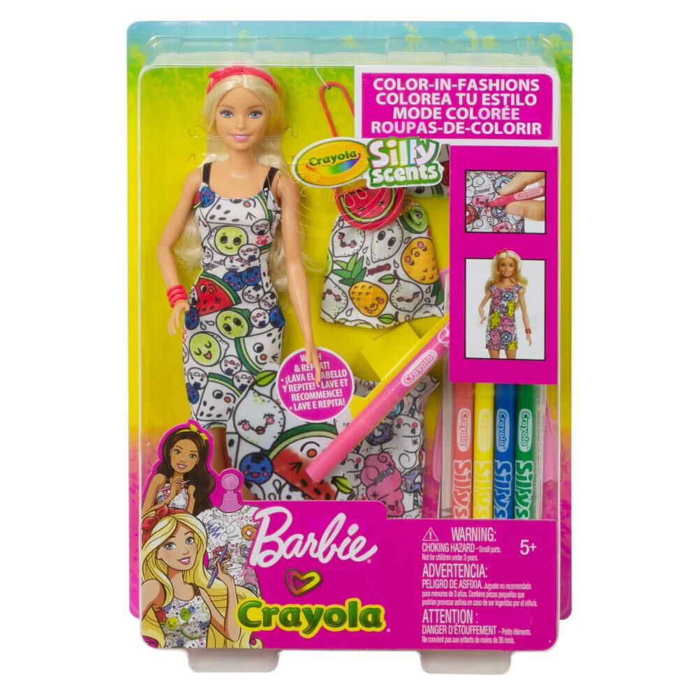 Muñeca Barbie Fashion + Crayola Colorea Tu Estilo image number 7.0